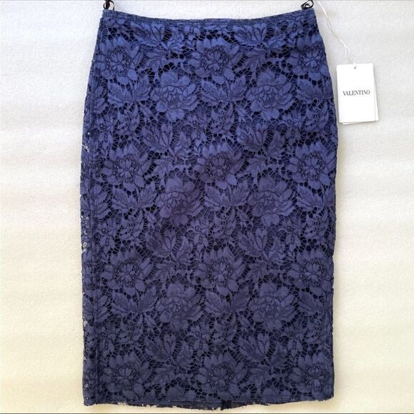 Valentino Lace floral Midi Skirt size 4 and 8, NWT - Picture 6 of 11